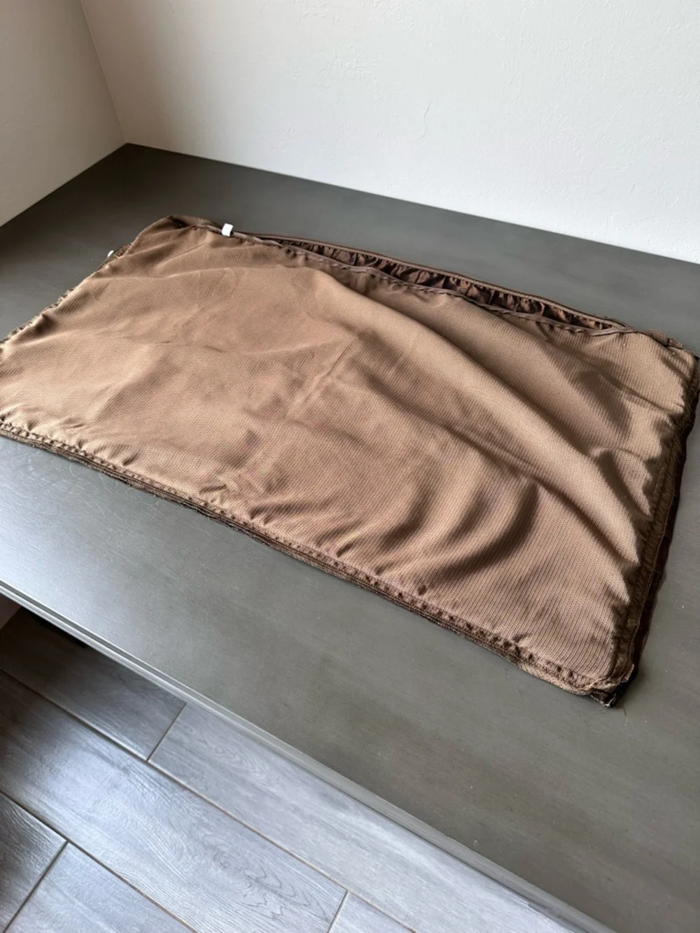 Eastern Accents 36x20 King Pillow Cover Brown Silk Embroidered Flap Overlay Lux